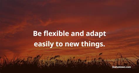 Be Flexible And Adapt Easily To New Things Adaptability Quotes