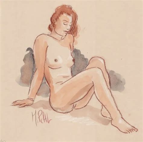 NU NUDE DESSIN Original 39 Femme Nue Woman Naked Original Art