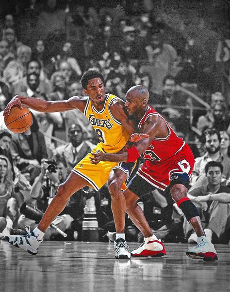 Michael Jordan vs Kobe Bryant Poster, NBA poster, wall art, digital