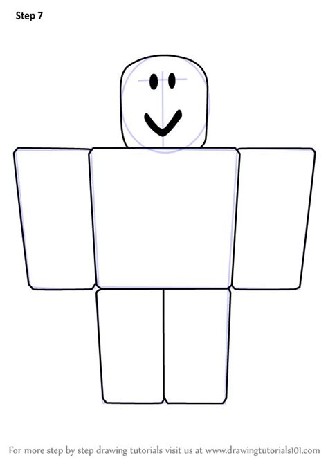 How To Draw Noob From Roblox Roblox Step By Step Roblox For Kids