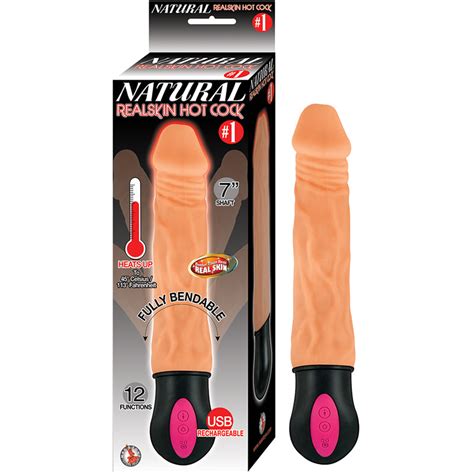 Natural Realskin Hot Cock 1 7 Inches Dildo Beige