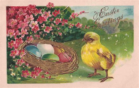 Free Printable Vintage Easter Postcards Rose Clearfield