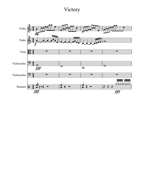 Victory Sheet Music For Violin Viola Mixed Trio