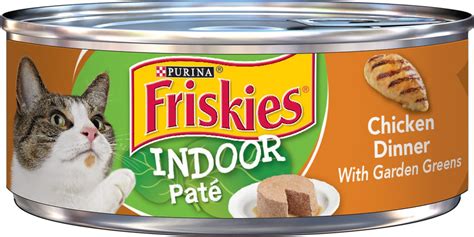 Best wet cat food overall: Friskies Indoor Classic Pate Chicken Dinner Canned Cat ...