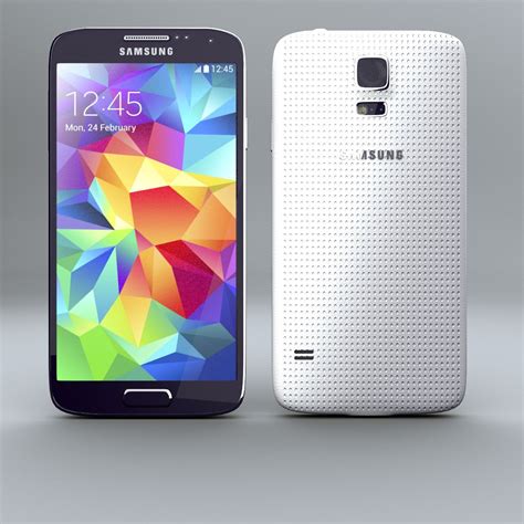 Samsung Galaxy S5 Smartphone 3d Model 3ds Fbx Lwo Lw Lws Stl