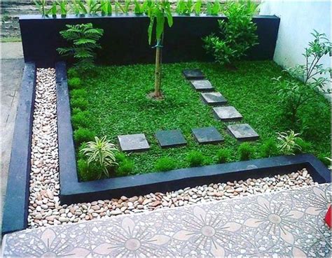 desain taman rumah minimalis mungil lahan sempit terbaru