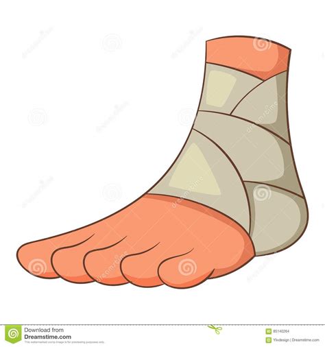 Injured Ankle Icon Cartoon Style Stock Vector Illustration Of