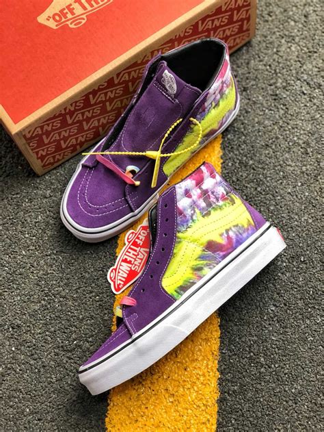 Wholesale Vans Sk8 Hi Classic Colorful Vn0a38gevmo Core Purple Skate Shoe In 2020 Skate Shoes