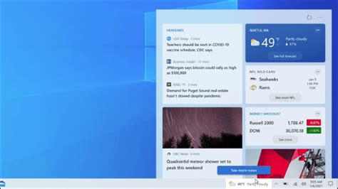 Il Vostro Windows 10 Taskbar Sta Per Cominciare Notizie E Tempo