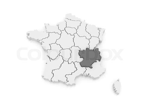 Map Of Rhone Alpes France Stock Image Colourbox