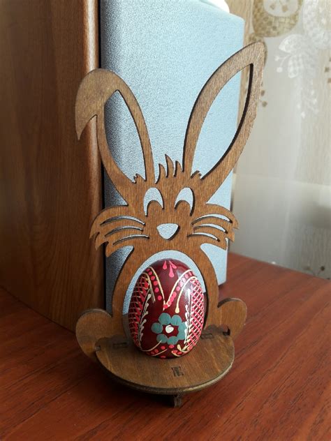 Laser Cut Easter Bunny Egg Holder Free Vector Cdr Download
