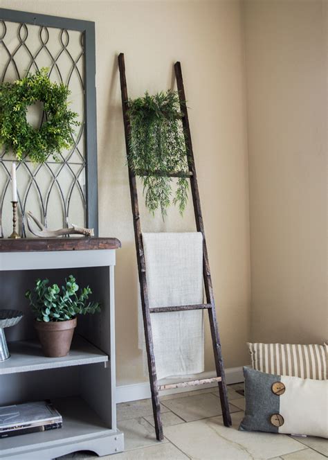 decorating with wooden ladders wooden home