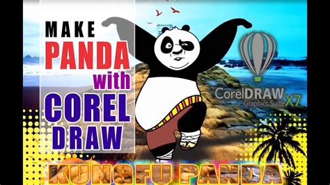 Agar gambar bisa diedit terlebih dahulu… cara membuat kartun panda di corel draw - YouTube
