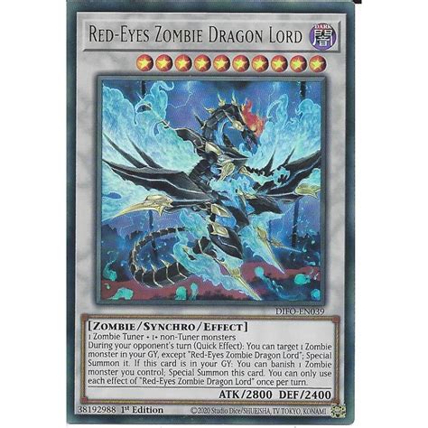 Yu Gi Oh Trading Card Game Difo En039 Red Eyes Zombie Dragon Lord