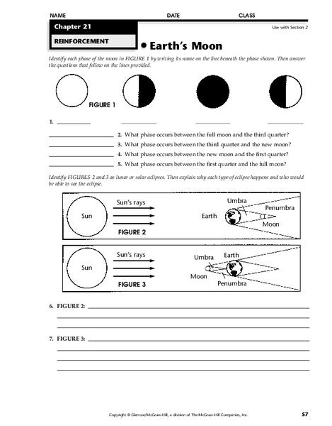 Moon Phases Worksheet 5th Grade
