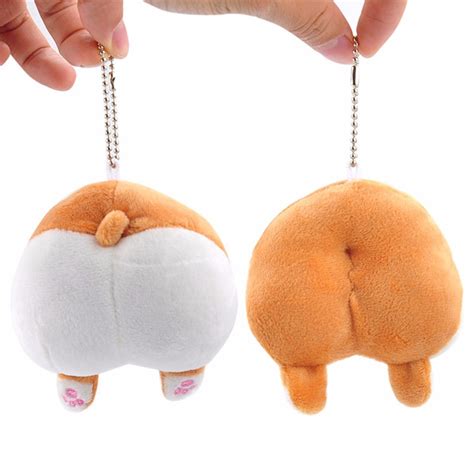 20pcslot Cute Creative Corgi Cute Butt Plush Toy Small Pendant Novelty