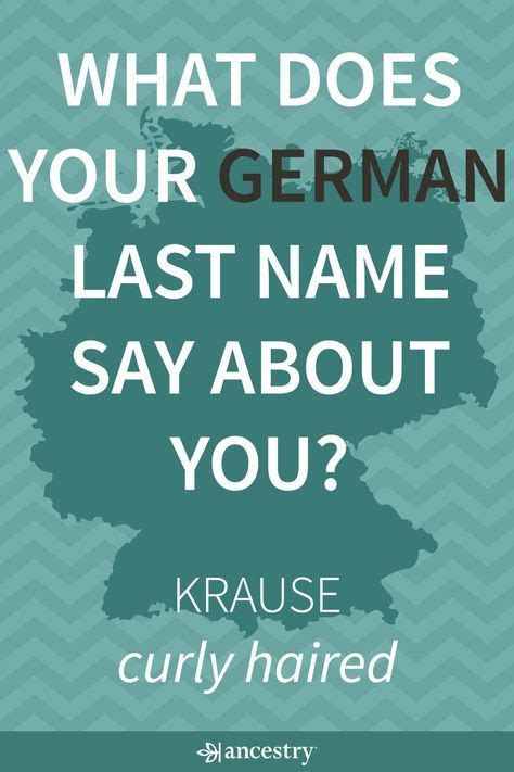 What Does Your German Surname Say About You German Last