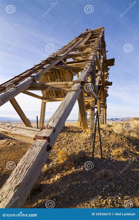 Mining Headframe Stock Image Image Of Hoist Work Outdoors 24936075