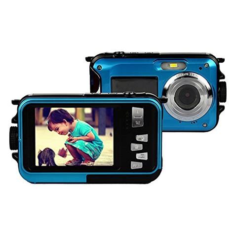 Powerlead Double Screens Waterproof Digital Camera 27 Inch Front Lcd With 27 Inch Camera Easy