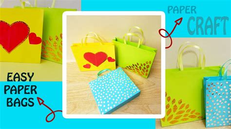 How To Make Paper Bag Diy Paper Craft Youtube