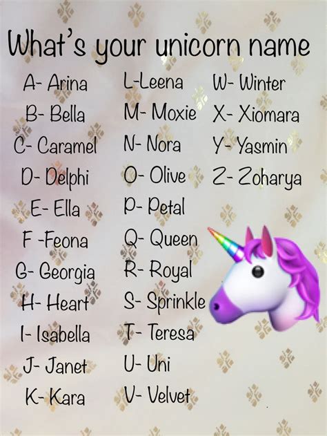 Whats Your Unicorn Name Find Out Here