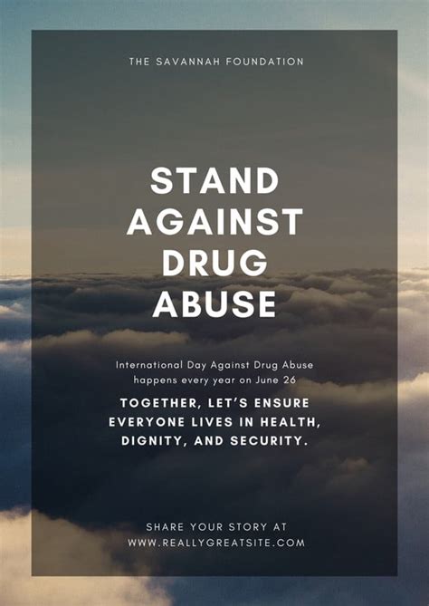 Free Printable Custom Drug Awareness Poster Templates Canva