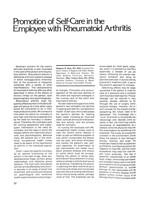 SOLUTION: Rheumatoid arthritis nursing care plan management - Studypool