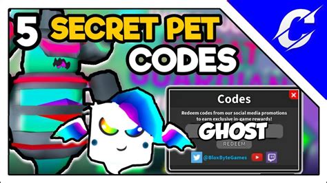 All 5 Secret Pet Codes In Ghost Simulator Roblox Ghost Simulator