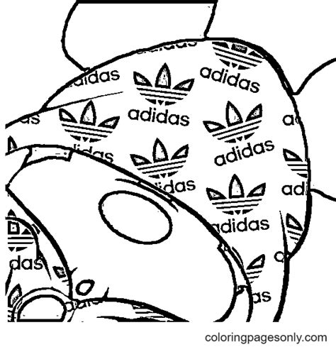 Mickey Com Logotipo Adidas Coloring Pages Adidas Coloring Pages