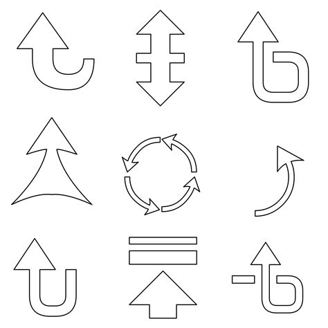 Outlined Arrows Set Free Stock Photo Public Domain Pictures