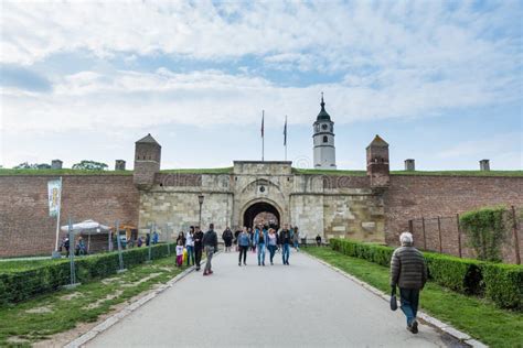 Tourists Visit Kalemegdan Fortress In Belgradethe Most Popular Tourism