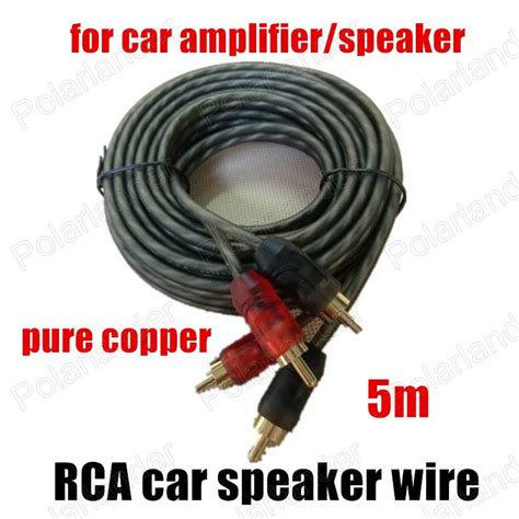 Hot Sale 1pcs 5m Rca To Rca Audio Cable Power Cable Speaker Wire Green