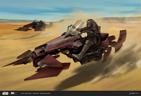 A Swoop A Suped Up Mix Matched Speeder Bike Designed For Durability