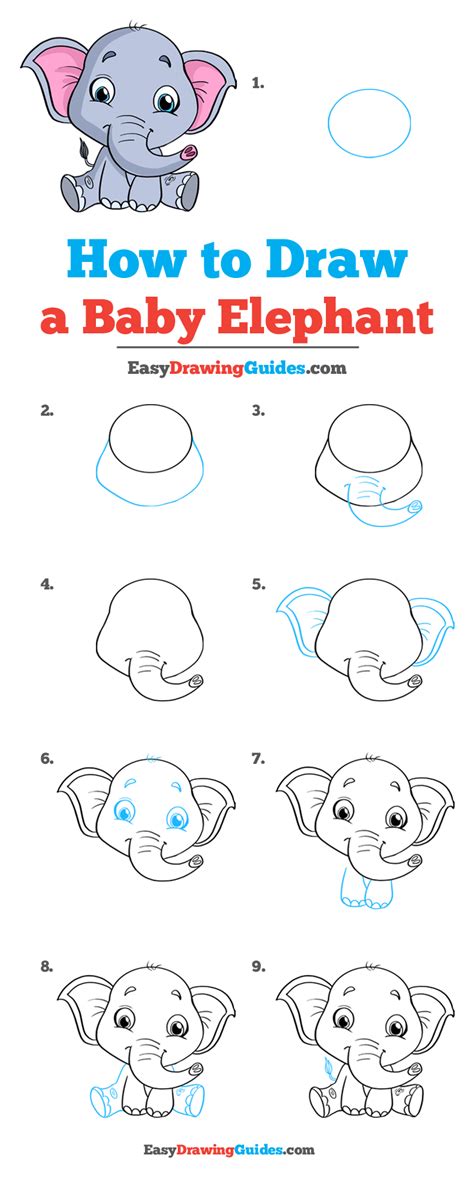 How To Draw A Baby Elephant Baby Elephant Drawing