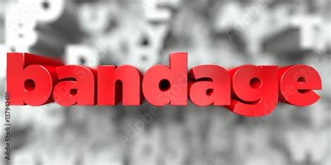 Bandage Red Text On Typography Background 3d Rendered Royalty Free