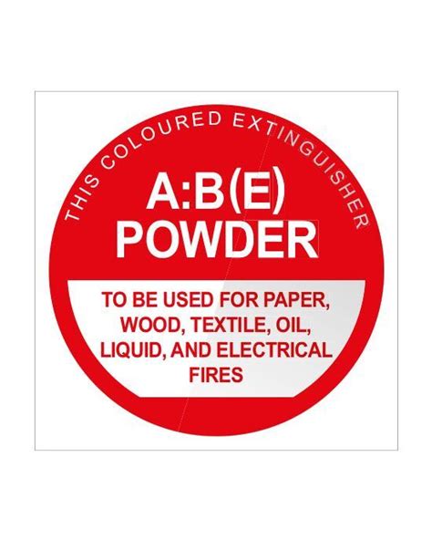 Fire Extinguisher Signs Powder Abe Plastic