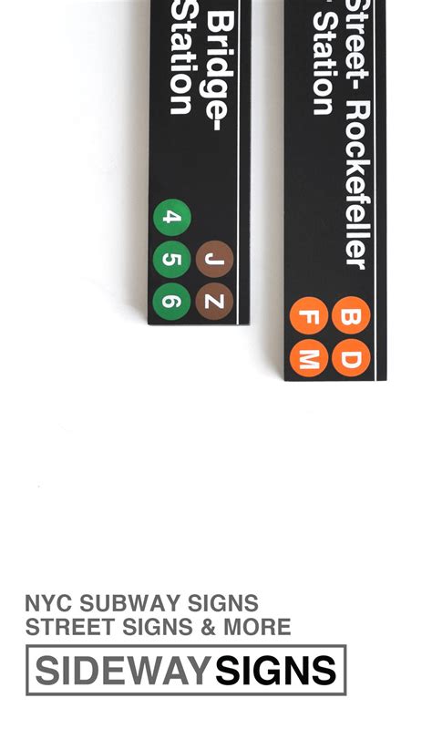 Replica New York City Subway Signs Handcrafted From Wood And Screen