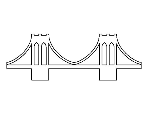 Brooklyn Bridge Pattern Use The Printable Outline For Crafts Creating