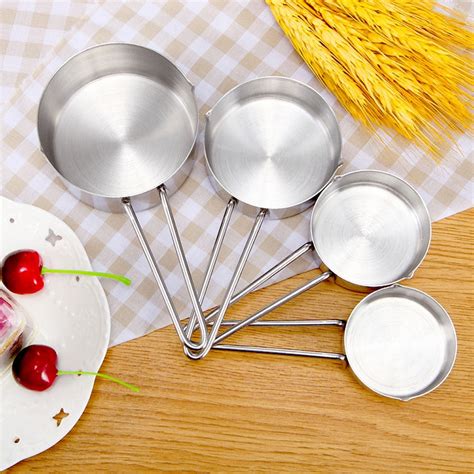 Stainless Steel Measuring Cup Set 4 Pcs Kitchen Tool