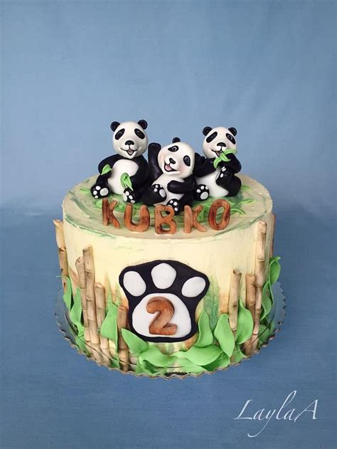 Cute Pandas Decorated Cake By Layla A Cakesdecor