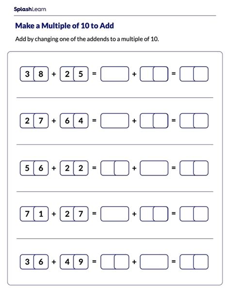 Simplify The Addition Sentences Math Worksheets Splashlearn