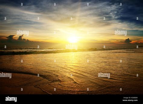 Sunrise Over The Ocean Stock Photo Alamy