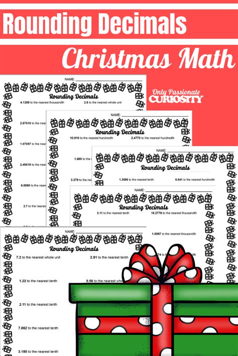 Free Christmas Math Rounding Decimals Printables Free Homeschool Deals