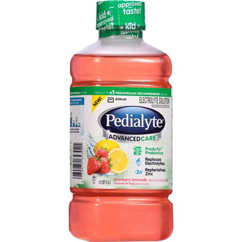 Pedialyte Advancedcare Strawberry Lemonade Electrolyte Solution 11 Qt