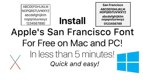 How To Install Apples San Francisco Font On Mac Os X And Windows Pc
