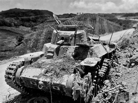 Early Chi Ha Type 97 Tank Saipan July 1944 World War Photos