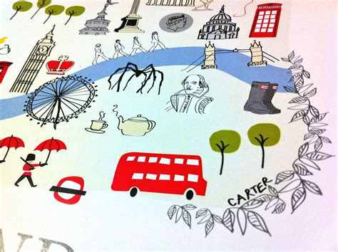 Illustrated Map Of London England By Love Love Me Do Designs 20cad On