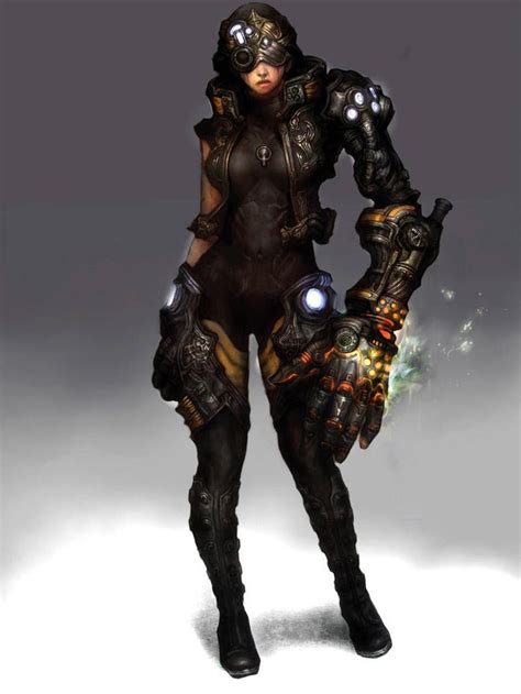machine arm girl by rabbiteyes on deviantart female warrior art concept art characters
