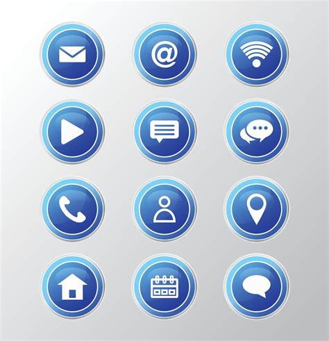 Contact Us Buttons And Icon Design 1970327 Vector Art At Vecteezy