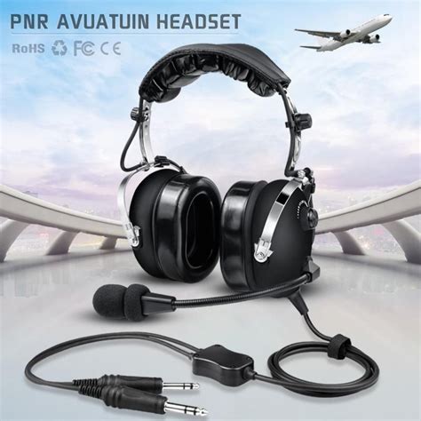 Aircraft Nosic Cancelling Headphone Pilot Aviation Headset With Ga Dual Plugs